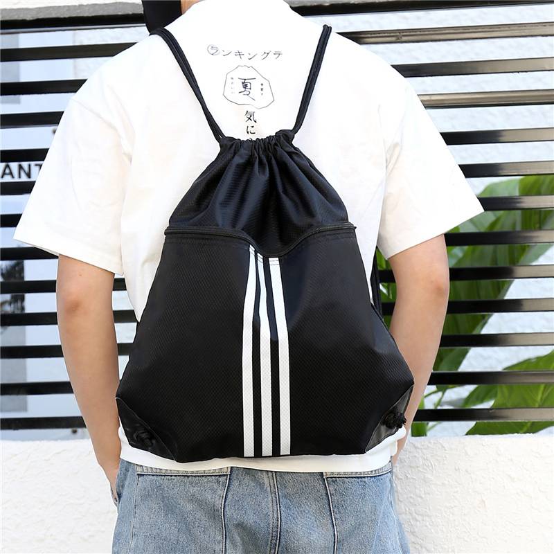 Custom bundle pocket drawing rope Backpack female simple lightweight waterproof sports backpack men's basketball bag football bag