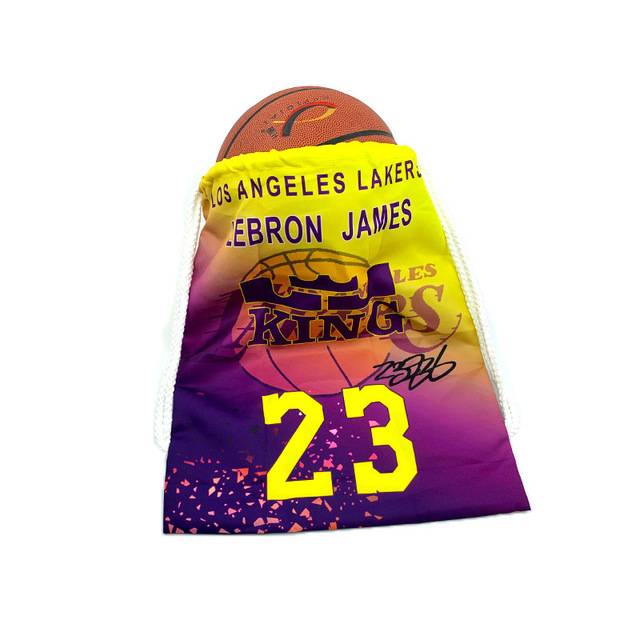 New Lakers basketball bag students portable basketball bouquet mouth pumping backpack backpack basketball backpack receiving bag