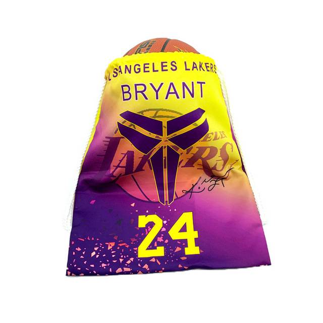 New Lakers basketball bag students portable basketball bouquet mouth pumping backpack backpack basketball backpack receiving bag