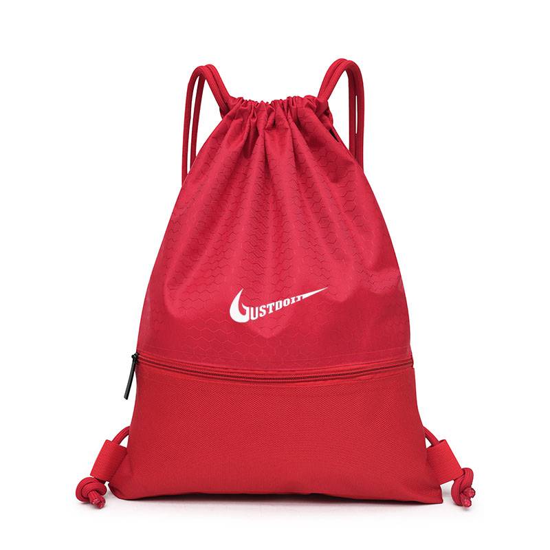 Benevolence of drawing rope backpack Male and female students lightly folded simply outdoor sports fitness waterproof foot basketball bag
