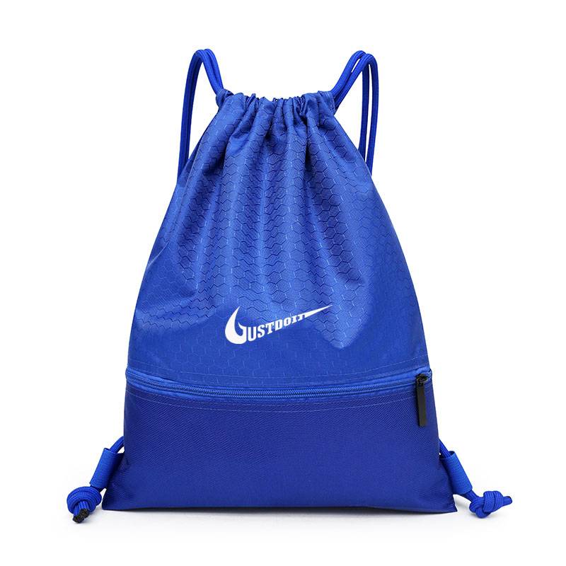 Benevolence of drawing rope backpack Male and female students lightly folded simply outdoor sports fitness waterproof foot basketball bag