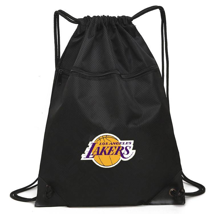 Black Ribbon Lakers with basketball