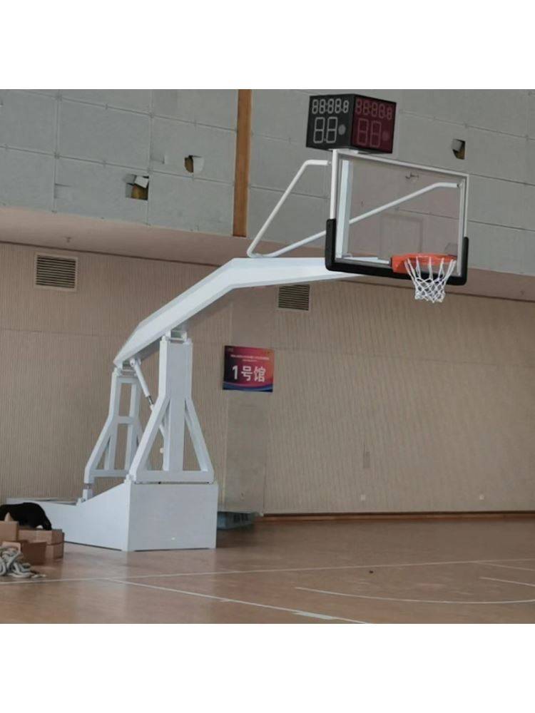Outdoor manual electric hydraulic lift basketball rack mobile room competition professional adult standard venue basketball rack