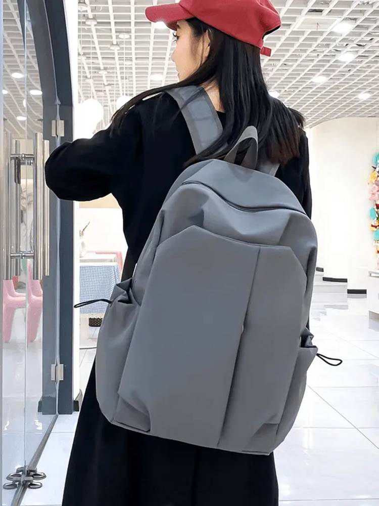 Schoolbag Men's College Student INS Simple and Large -capacity Platform Female Junior High School Student High School Student Travel Backpack Campus Campus