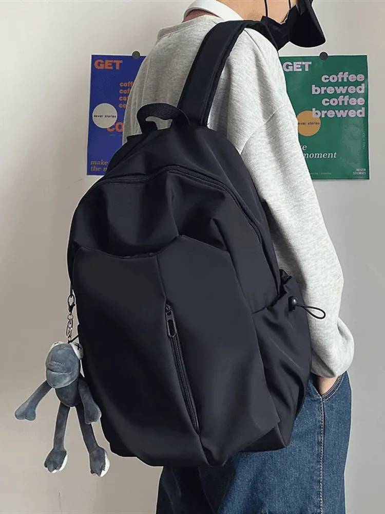 Schoolbag Men's College Student INS Simple and Large -capacity Platform Female Junior High School Student High School Student Travel Backpack Campus Campus