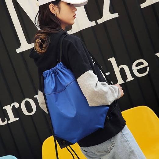Custom LOGO Simple Pulling Strip Bid Pocket Pocket Backpack Waterproof Sports Pack Training Package Football Basketball Shoes Bag