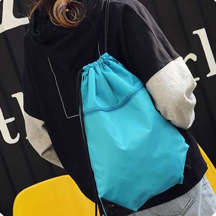 Custom LOGO Simple Pulling Strip Bid Pocket Pocket Backpack Waterproof Sports Pack Training Package Football Basketball Shoes Bag