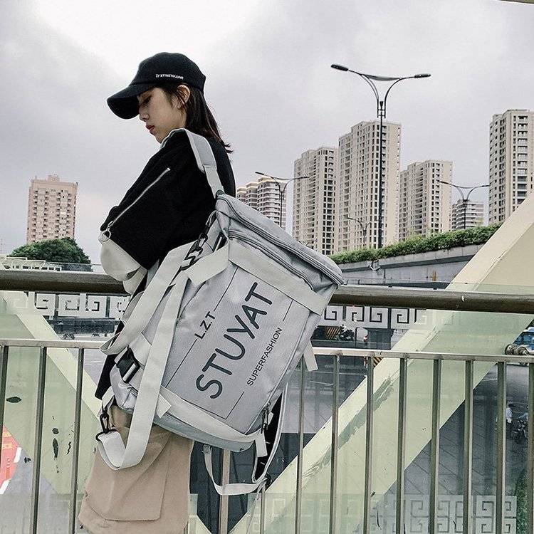 Backpack Men's Backpack INS Trends Casual Basketball Skaters Sports Personalized Schoolbags Over large -capacity travel bag