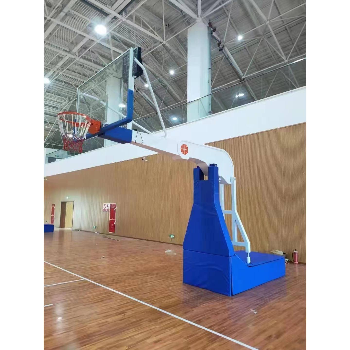 Basketball rack hydraulic lifting competition for outdoor training durable basketball racks