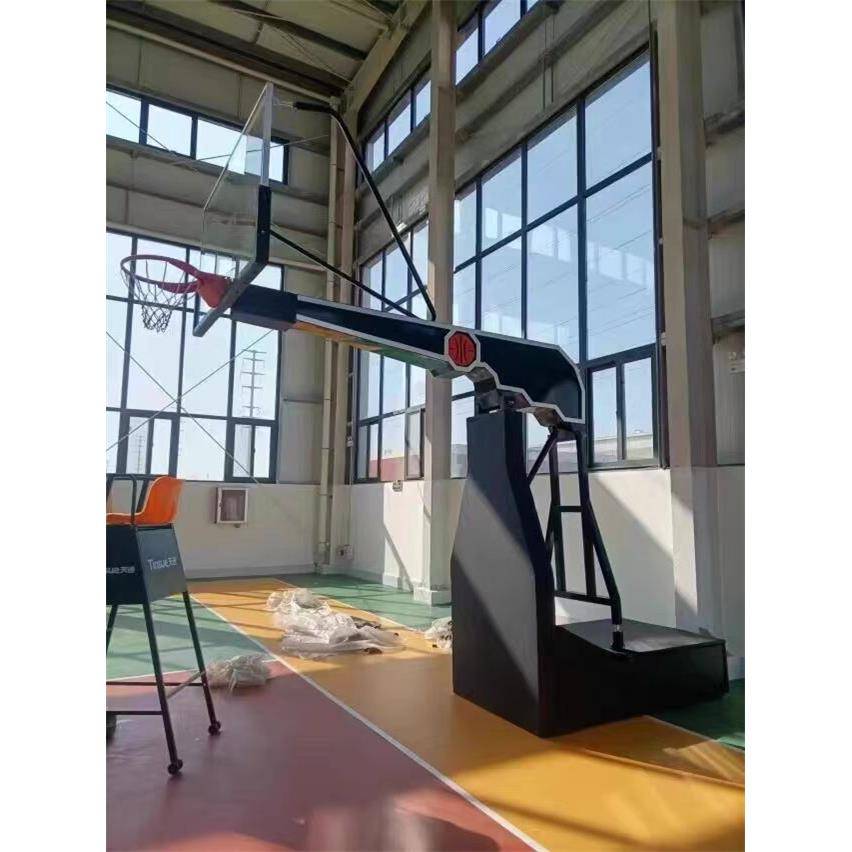 Basketball rack hydraulic lifting competition for outdoor training durable basketball racks
