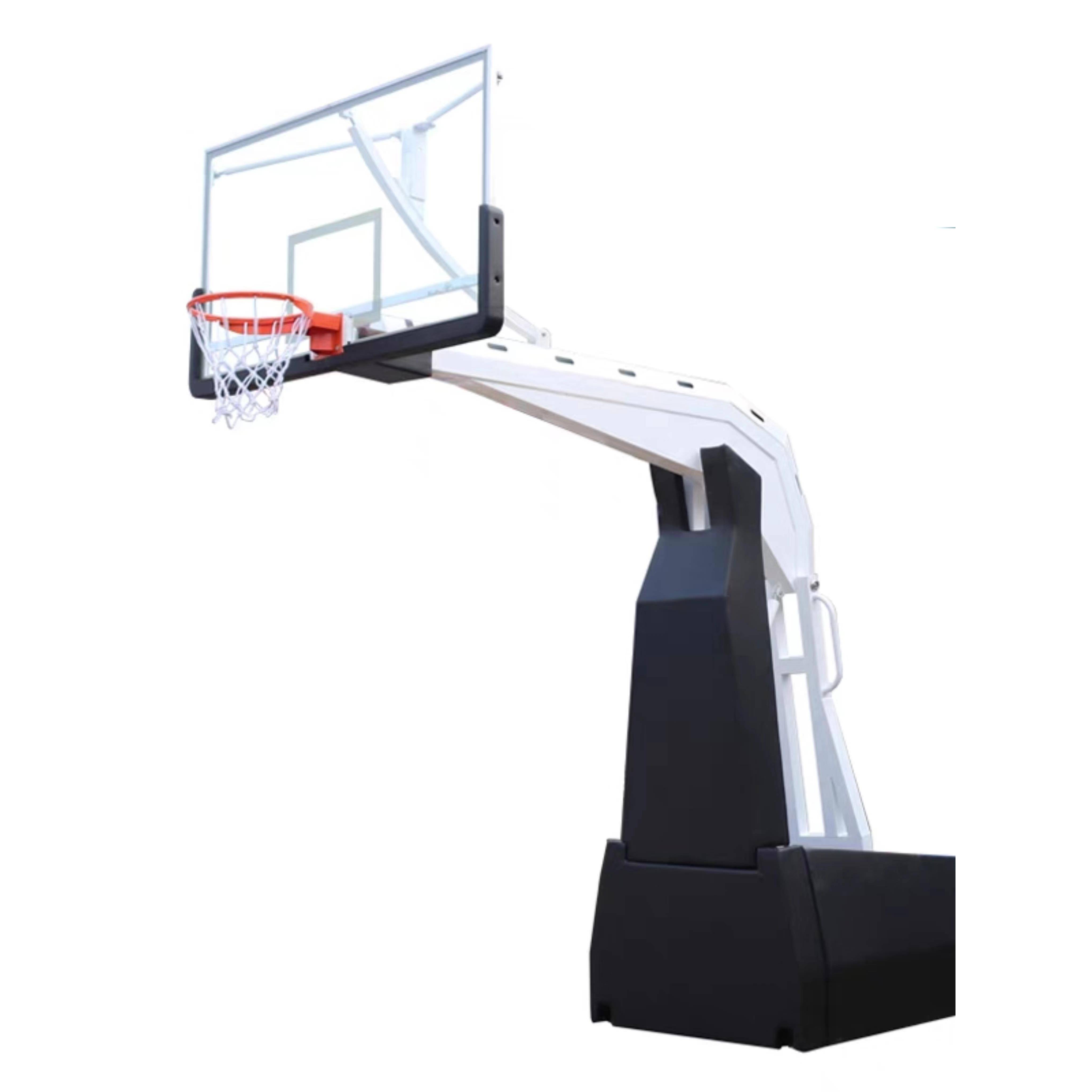 Basketball rack hydraulic lifting competition for outdoor training durable basketball racks