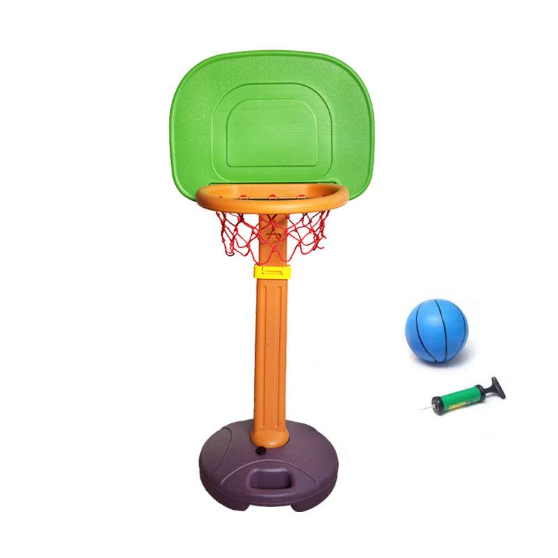 Basketball rack+basketball+air cylinder [Green Orange Purple]