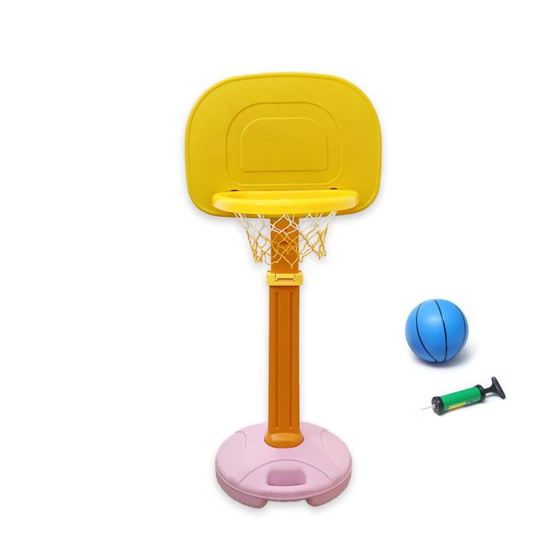 Basketball rack+basketball+air cylinder [yellow orange powder]