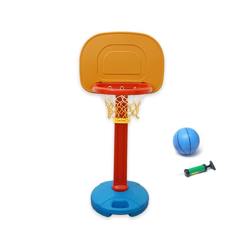 Basketball rack+basketball+air cylinder [Orange Red Blue]