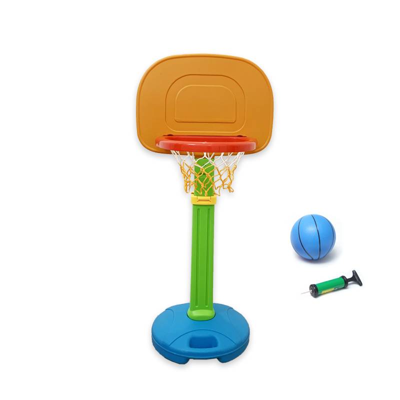 Basketball rack+basketball+air cylinder [orange green blue]