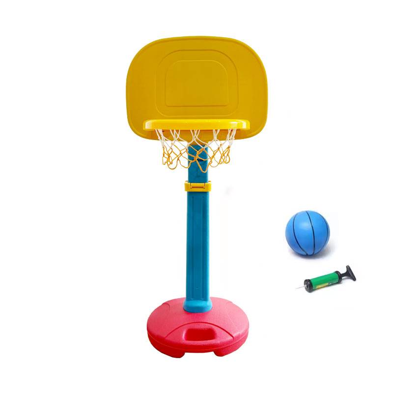 Basketball rack+basketball+air cylinder [yellow blue red]