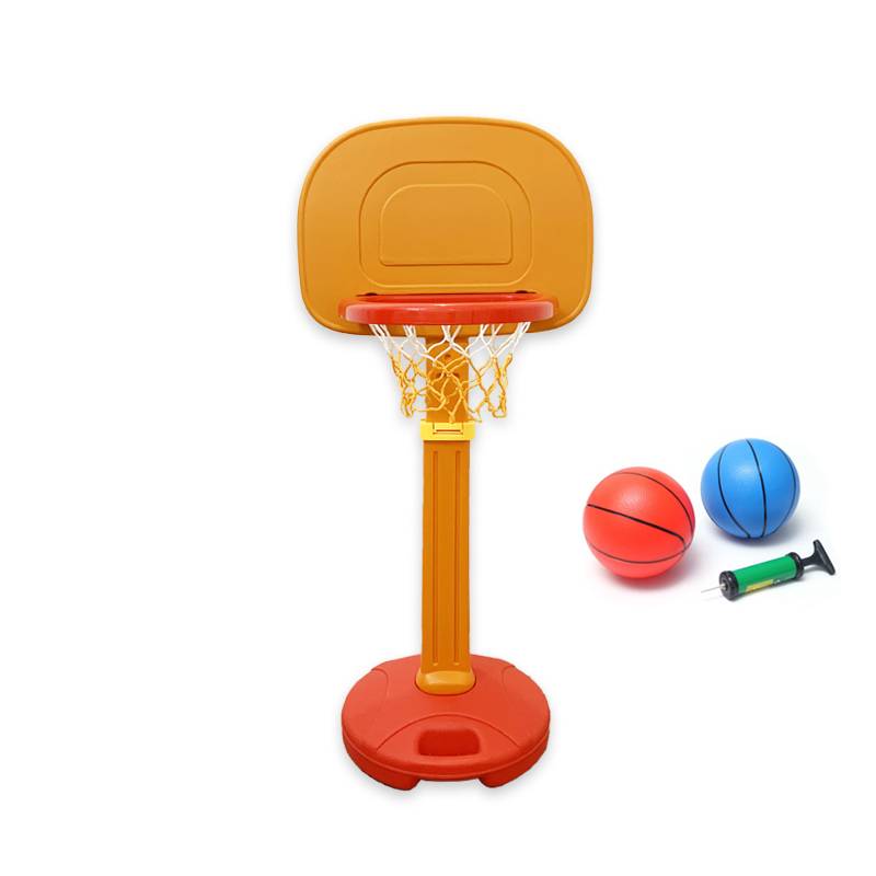 Basketball rack+2 balls+air cylinders [Orange Red]