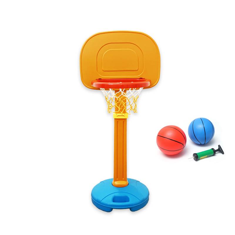 Basketball rack+2 balls+air cylinders [Orange Blue]