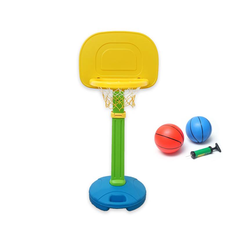 Basketball rack+2 balls+air cylinders [yellow green blue]
