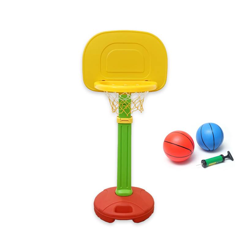 Basketball rack+2 balls+air cylinders [yellow -green red]