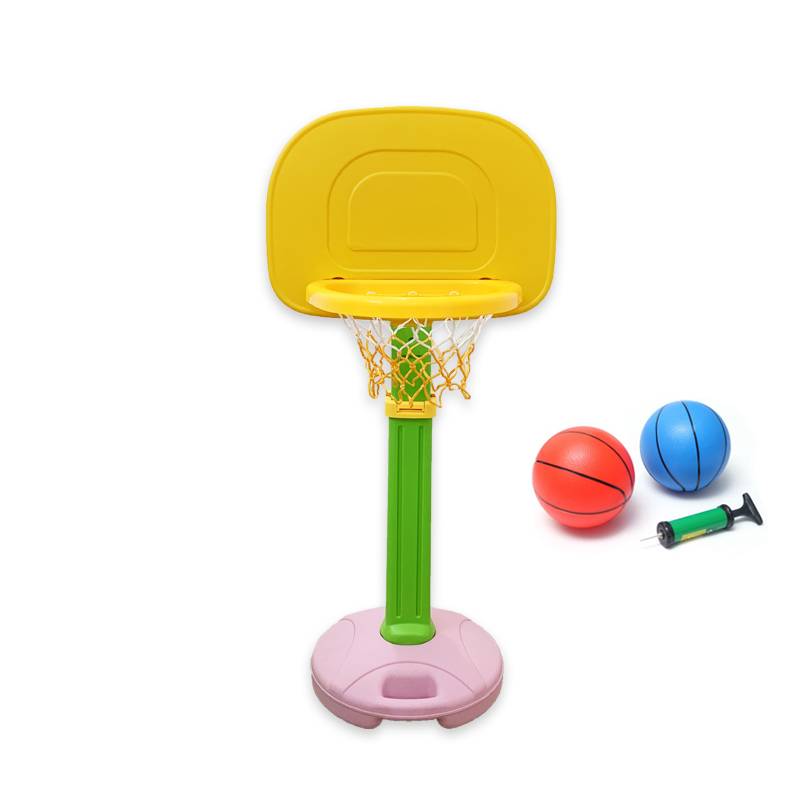 Basketball rack+2 balls+air cylinders [yellow green powder]