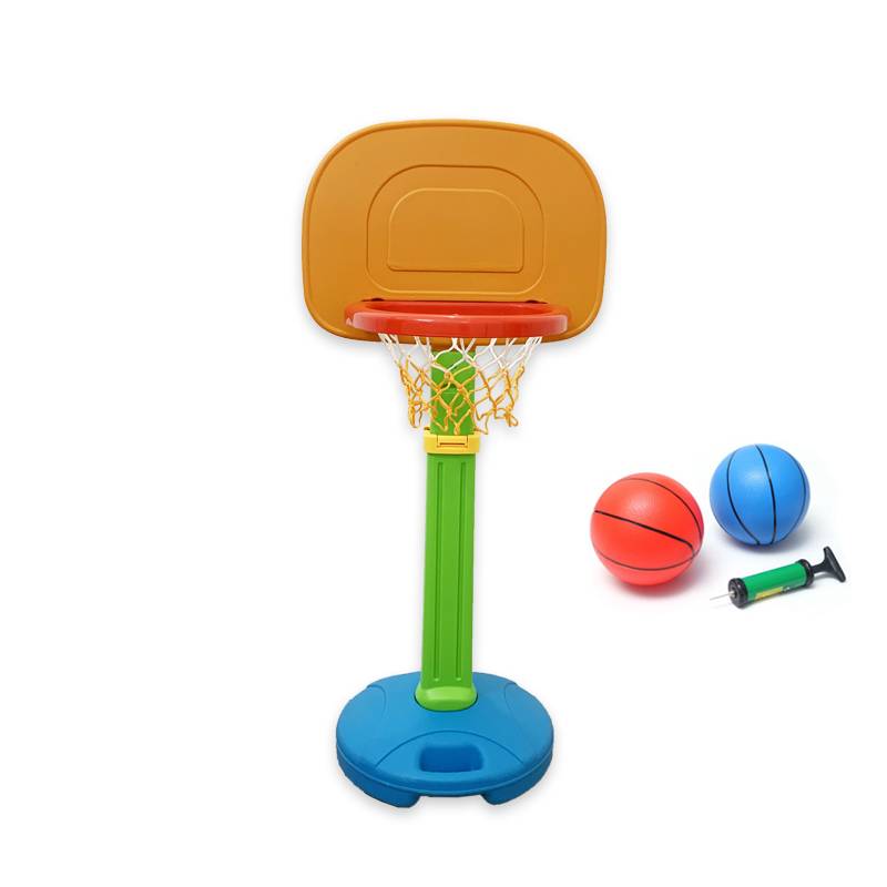 Basketball rack+2 balls+air cylinders [orange green blue]