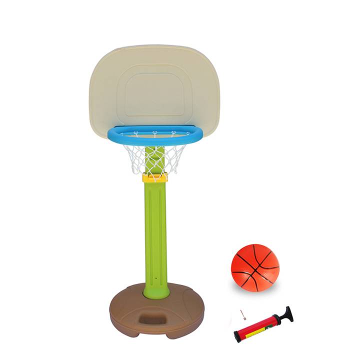 Basketball rack+basketball+air tube [White]