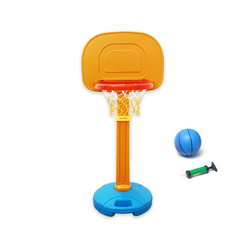 Basketball rack+basketball+air cylinder [Orange Blue]