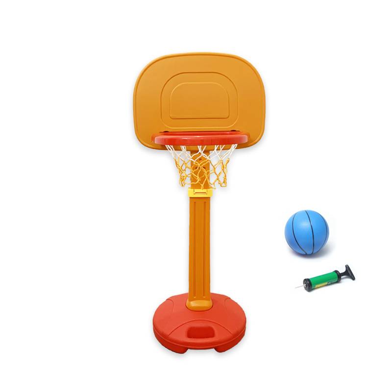 Basketball rack+basketball+air cylinder [Orange Red]