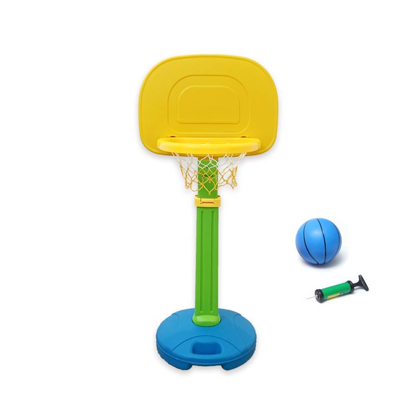Basketball rack+basketball+air cylinder [yellow green blue]
