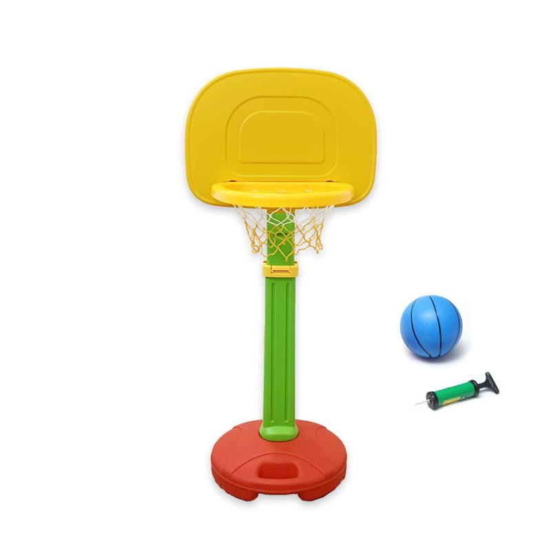 Basketball rack+basketball+air cylinder [yellow -green red]
