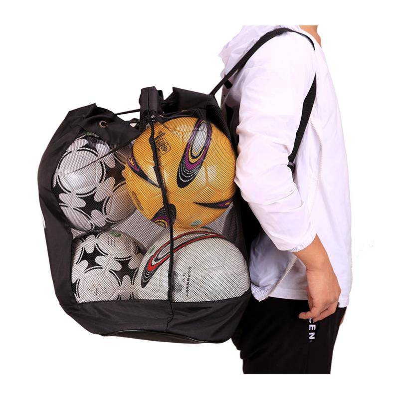 Soccer bag full-of-basket, volleyball net, one-shoulder-packed outdoor sports ball training equipment