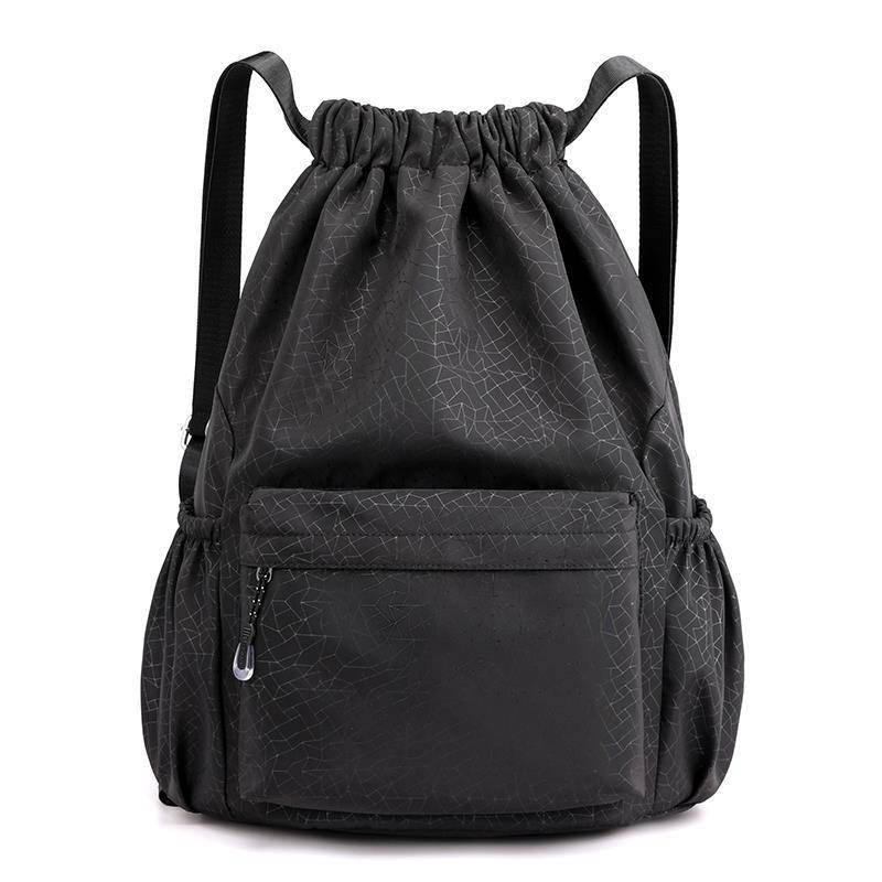 Custom bundle pocket backpack men's and women's travel drawing bag big capacity lightweight waterproof sports basketball bag fitness bag