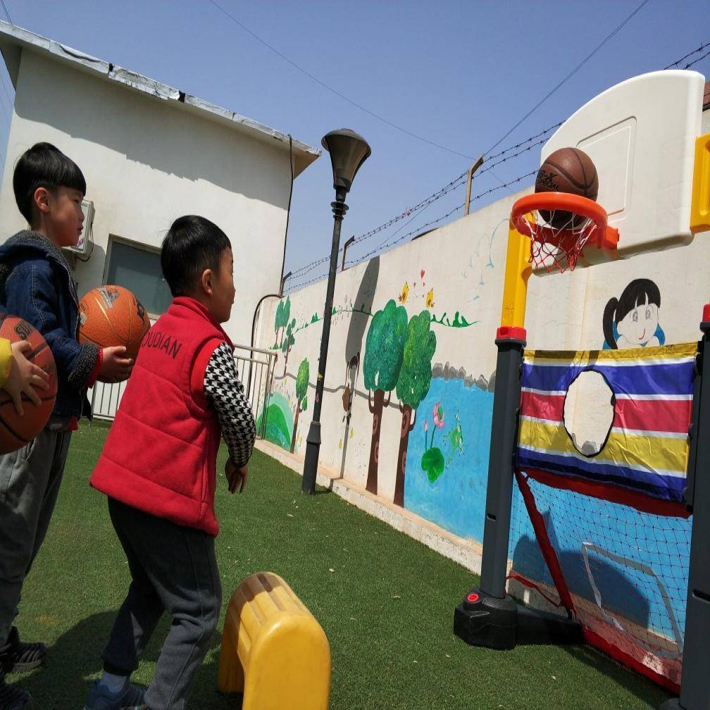Kindergarten can lifted outdoor basketball rack football goal combination children's home users with external reinforcement small shooting toys