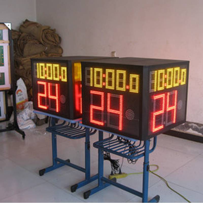 Basketball frame four -sided timer