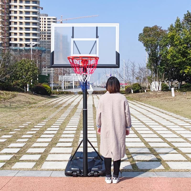 Mobile basketball rack primary school student outdoor standard basketball box outdoor dunk rebound children's household label