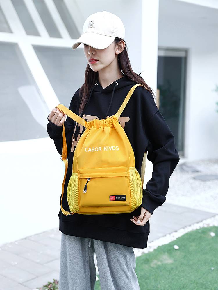 Trendy beam pocket anti -splash swimming storage backpack travel bag pumping rope backpack sports bag training basketball bag