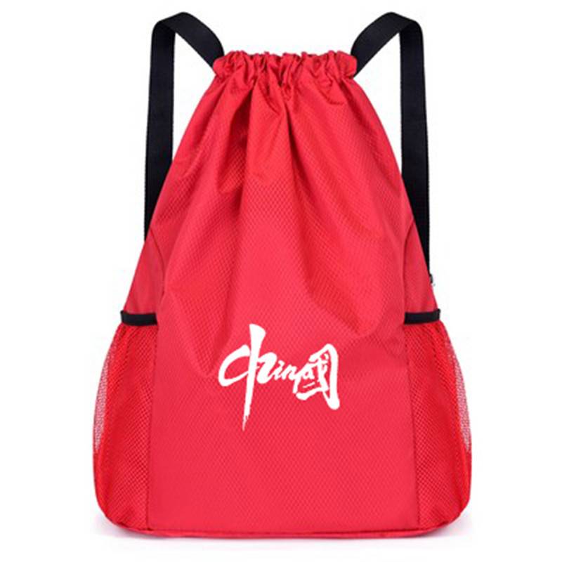 Chinese basketball bag collection bag football bag shoe bag sports beam pocket custom drawing rope backpack fitness backpack tide