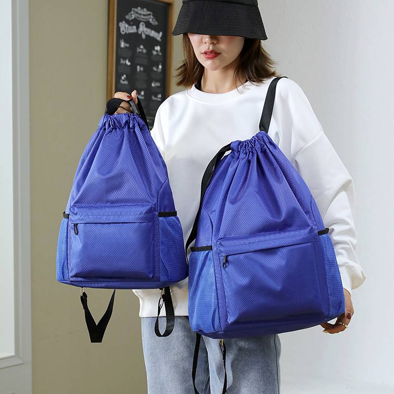 Germany imported Oxford cloth large -capacity beam pocket backpack simple travel drawing bag sports basketball bag four seasons