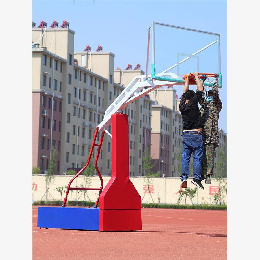 Basketball rack mobile outdoor adult professional school competition standard landing type indoor rural basketball rack household