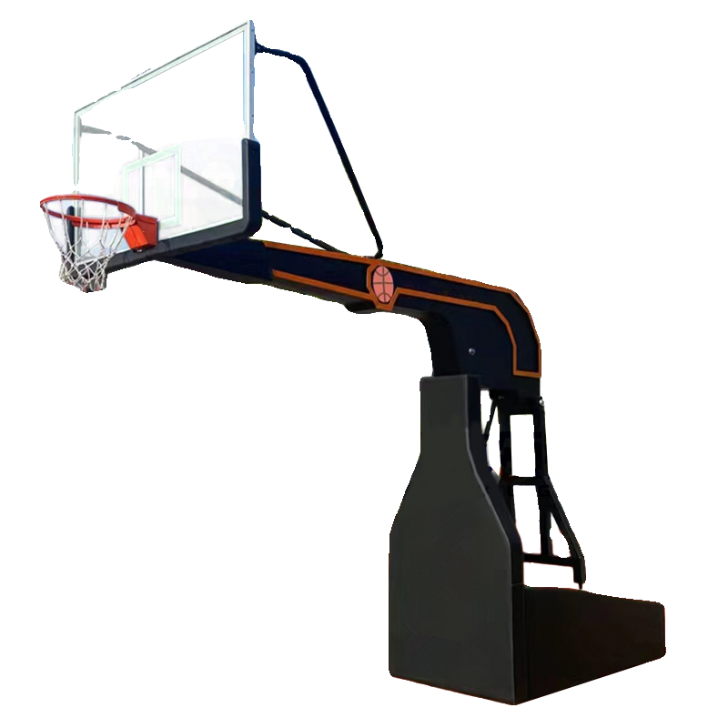 Manual electric hydraulic lifting basketball team outdoor mobile indoor competition professional adult standard venue basketball rack
