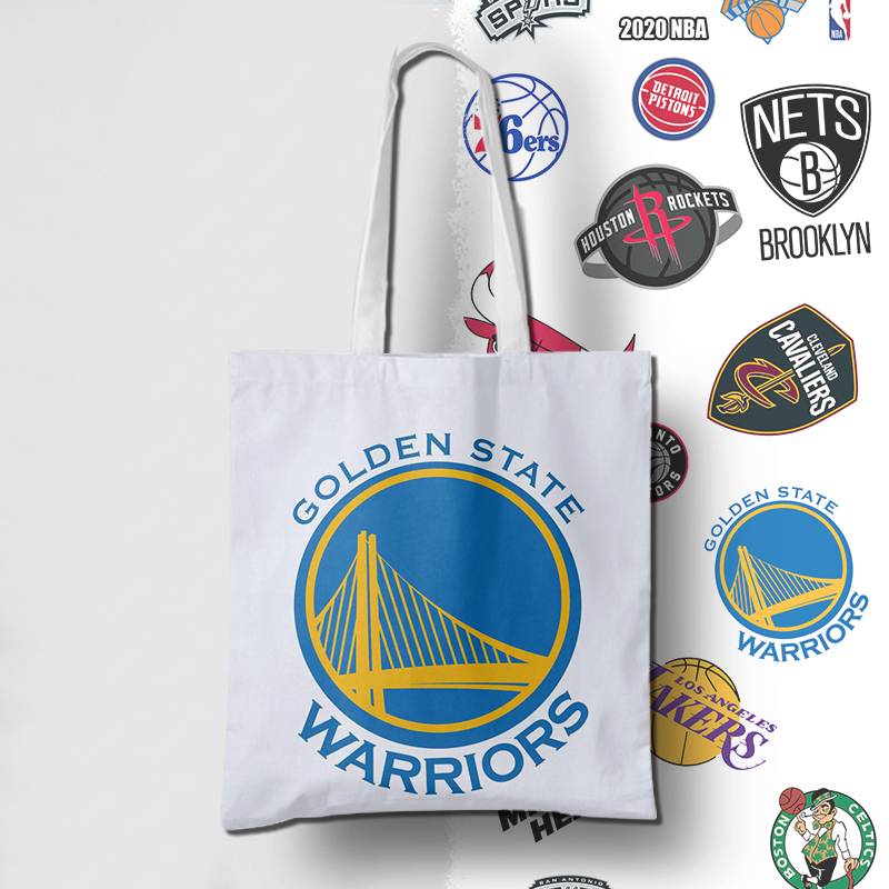 NBA Basketball Team Canvas Bag Rocket Warriors Lakers Bidding Bags Environmental Shoulder Bag Large -capacity Shopping Bag