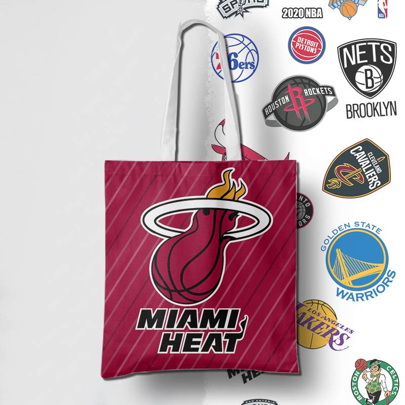 NBA Basketball Team Canvas Bag Rocket Warriors Lakers Bidding Bags Environmental Shoulder Bag Large -capacity Shopping Bag