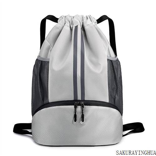 Basketball bag dry wet separation swimming bag pocket pocket drawing backpack men's basketball bag bag students portable schoolbag