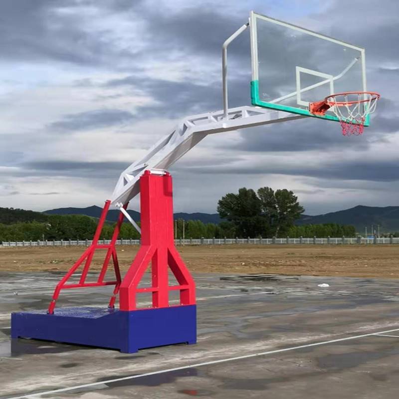 Different three -color hydraulic basketball rack size color can be