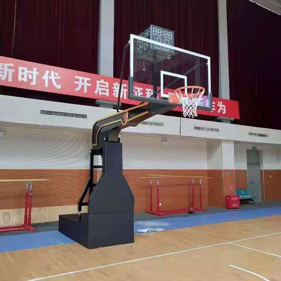 Manual hydraulic basketball frame standard adult electric hydraulic mobile professional indoor lift competition basketball rack