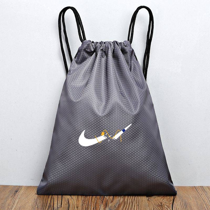 Basketball bag pocket pocket backpack football shoe nails shoes bags, fitness sports drawing strap backpack, simple lightweight storage bag