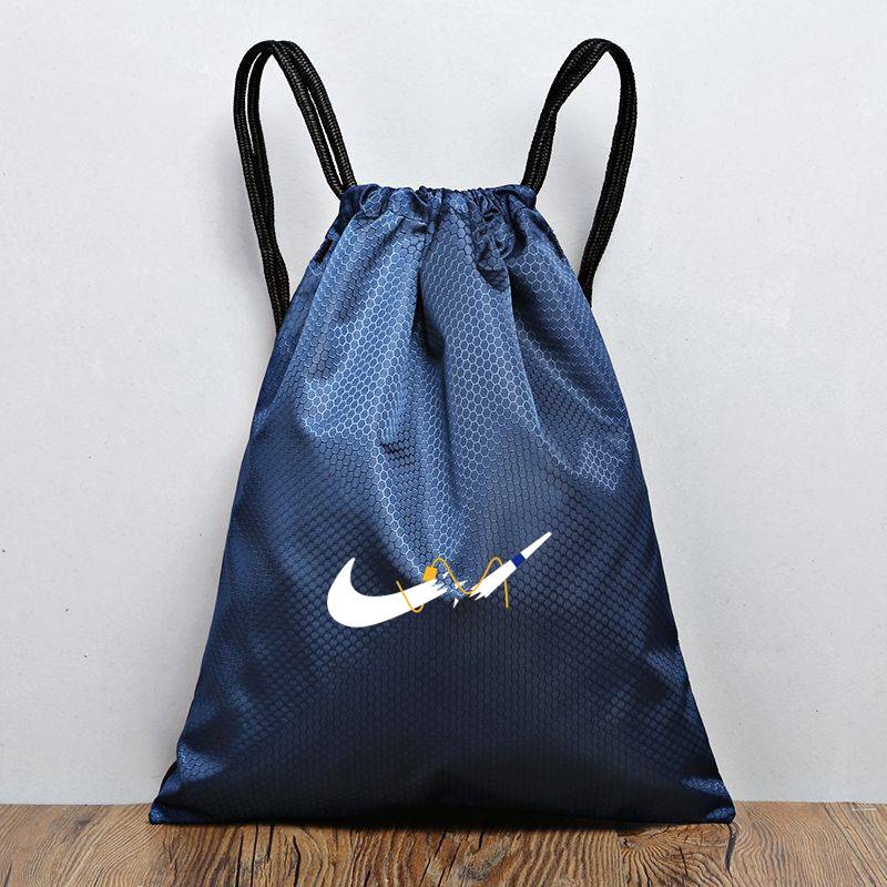 Basketball bag pocket pocket backpack football shoe nails shoes bags, fitness sports drawing strap backpack, simple lightweight storage bag