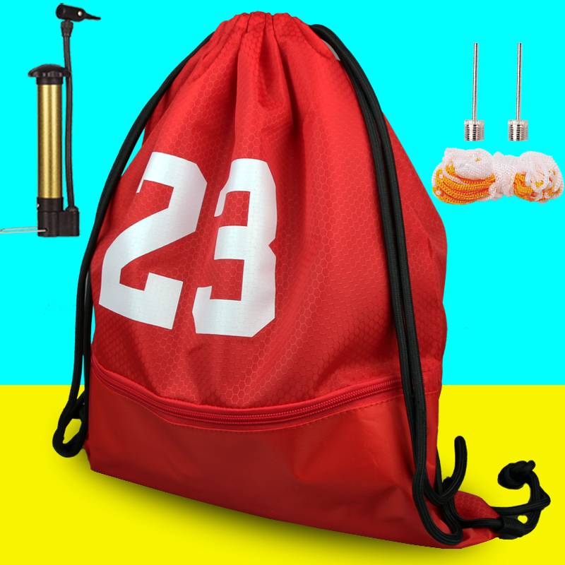 Red + air pump + air needle + web pocket