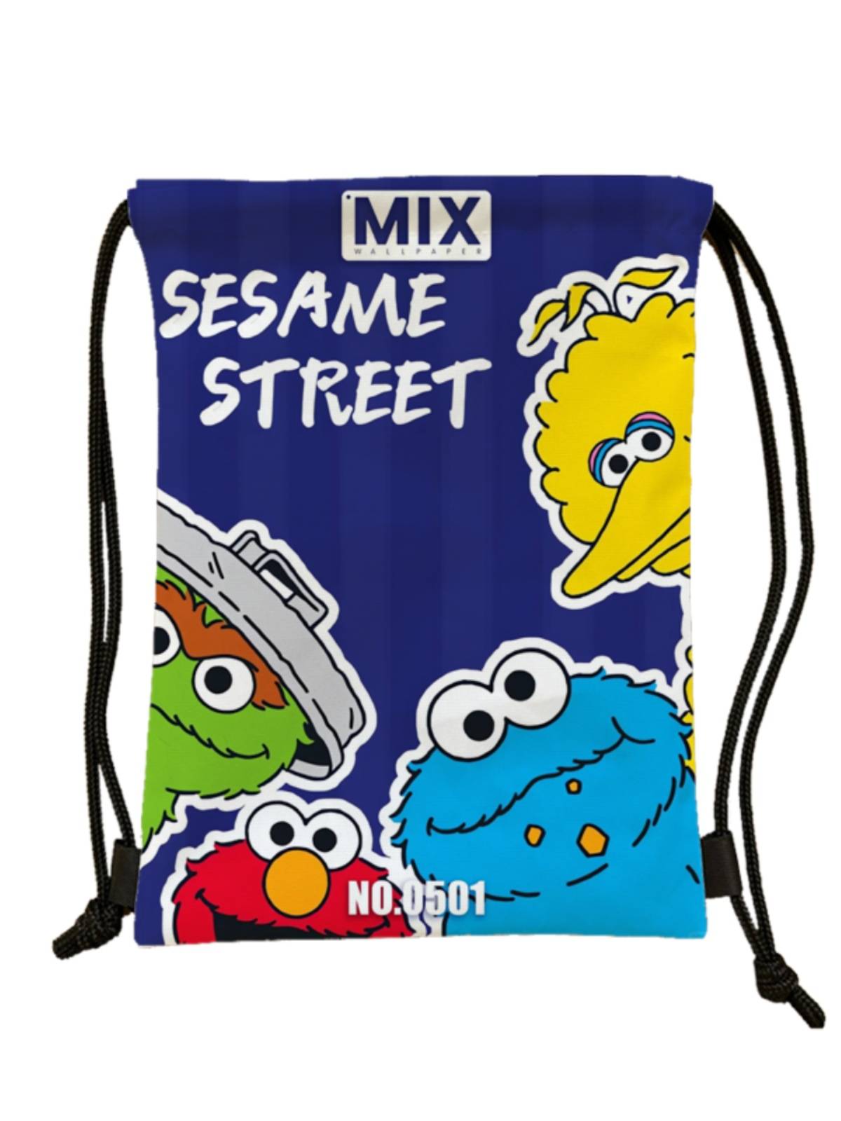 New Cartoon Sesame Street Series Bupbolo Plane Large -capacity Waterproof Trend 100 Basketball Package